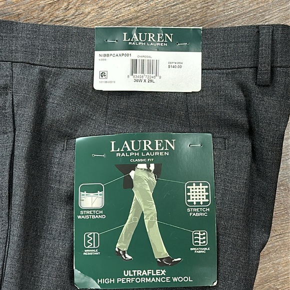 LRL Ralph Lauren Ultraflex wool pants 36x29 NWT - Picture 2 of 5